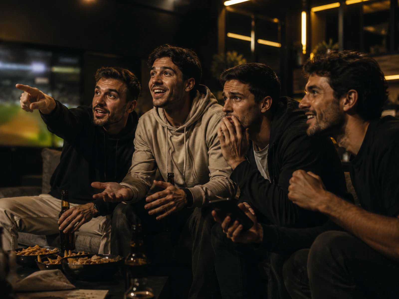 Hinchas compartiendo una experiencia de GOFAN desde un celular